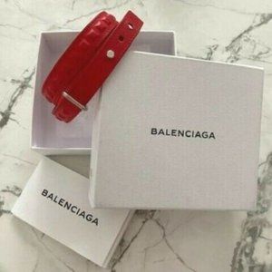 Balenciaga Grommet Triple Wrap Leather Bracelet